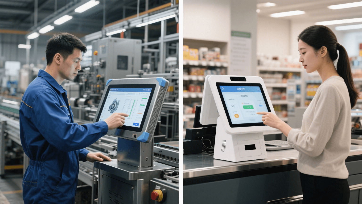 工业级vs商用触摸屏：5个关键差异点解析